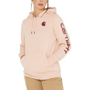 Carhartt Women's Relaxed Fit Midweight Logo Sleeve Graphic Sweatshirt